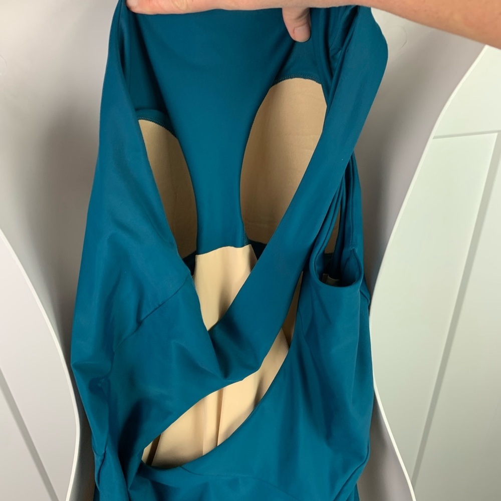 Summersault The Ruched Sidestroke One Piece Swimsuit Size 18 Long Torso Seaweed - Picture 8 of 8